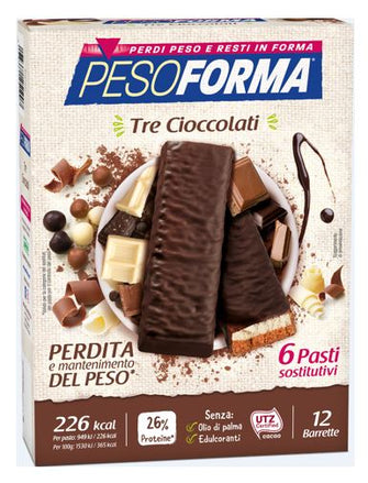 Pesoforma barr 3 cioccolati