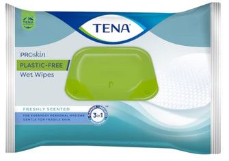 Tena wet wipes plastic free48p