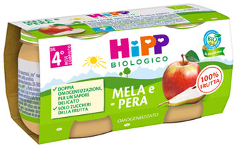 Hipp omog mela/pera 2x80g