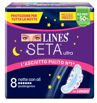 Lines seta ultra notte 8pz