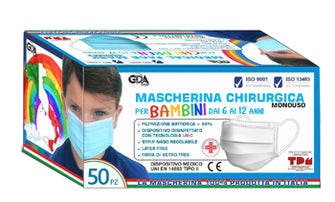 Gda mascherina chir 6/12a 10pz